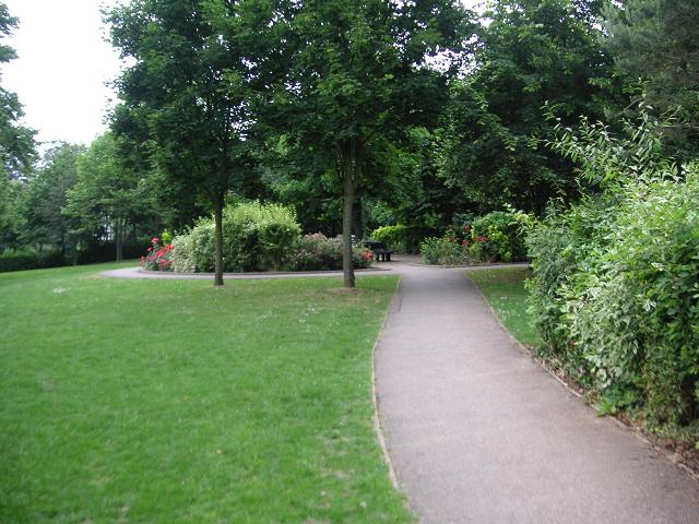 A pathway through Lydekker Park in Harpenden, one of the parks named in police patrols over youth drinking.