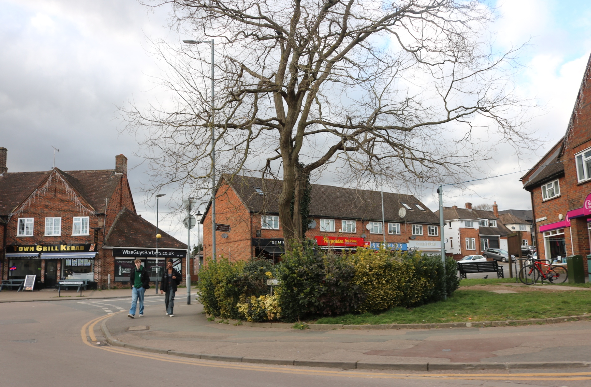 A parade of shops on Grove Road, Harpenden.